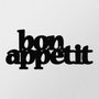 Wallity Bon Appetit 2 Accesorio Decorativo de Pared de Metal Negro